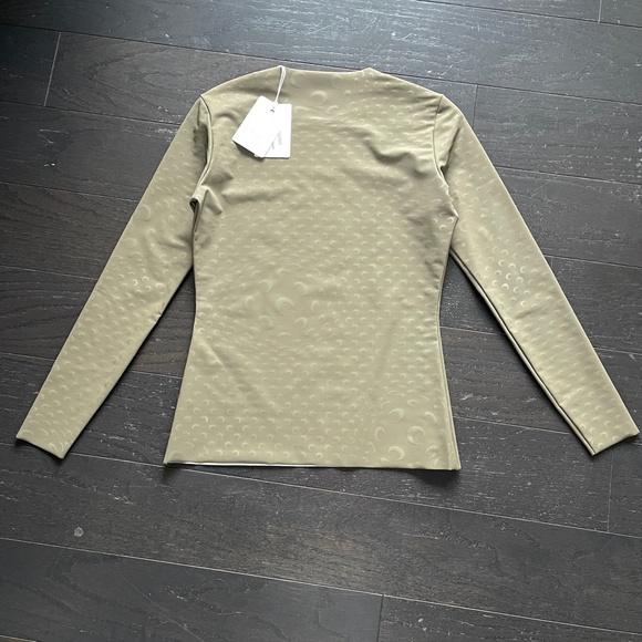 BNWT Marine Serre all over moon printed reflective long sleeve top size large - Picture 7 of 7